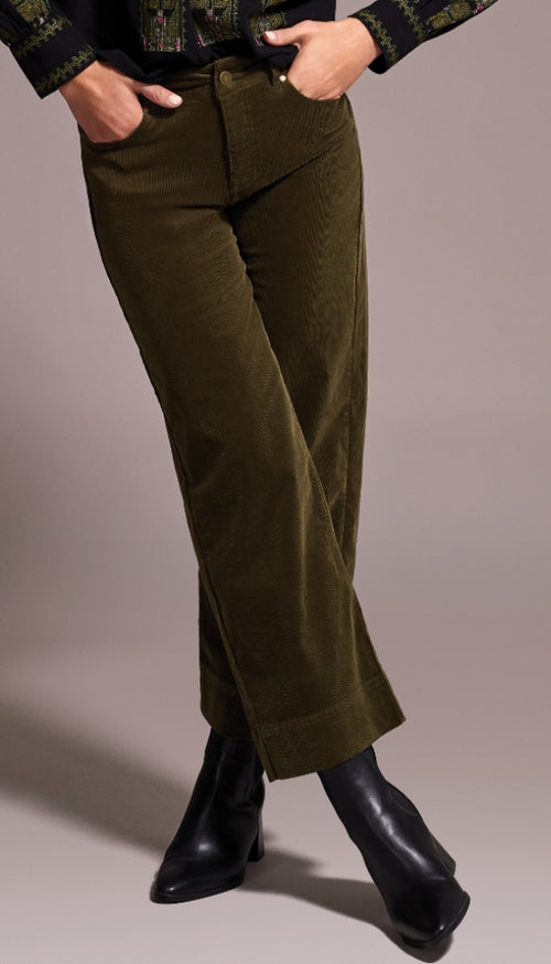High Rise Fly Front 5 Pocket Ankle