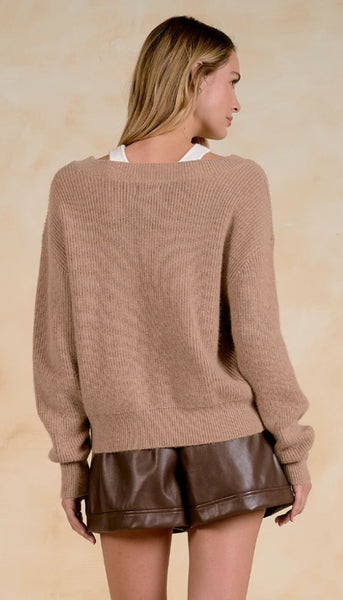 Deep V-Neck Sweater