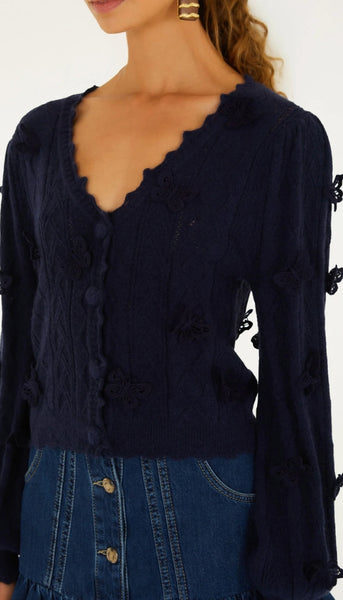Richilieu 3D Butterflies Cardigan
