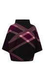 Plaid Funnel Neck Sweater