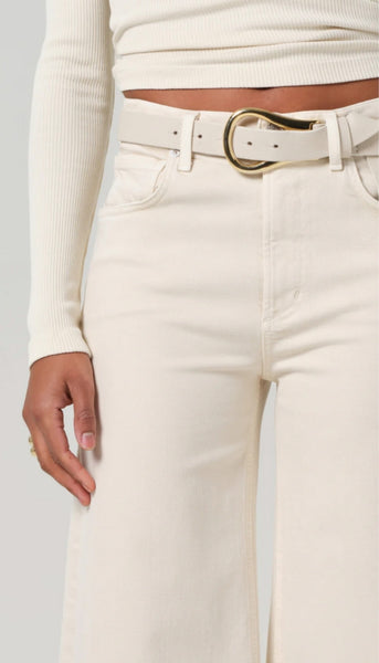 Lyra Wide Leg Crop - Almondette