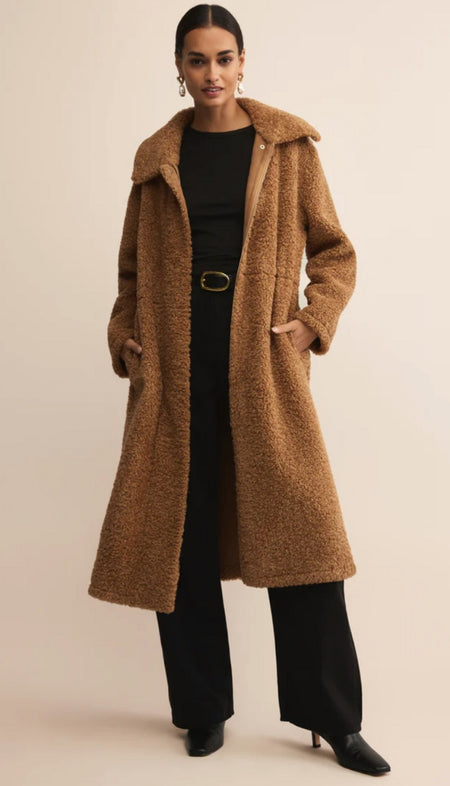 Liquid Leather Ruched Zip 3/4 Sleeve Jacket