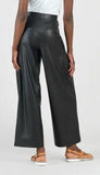 Liquid Leather Wide Leg With Pleat Pocket