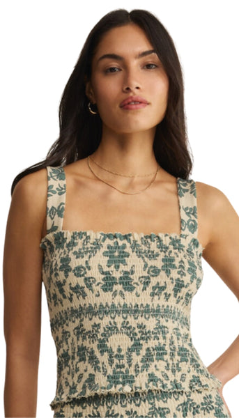 Leya Tera Paisley Smocked Top
