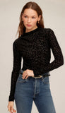 Khami Velvet Shirred Top