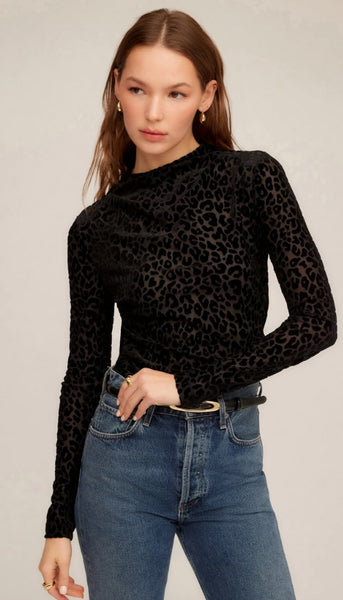 Khami Velvet Shirred Top
