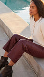 Faux Leather Pull On Pants