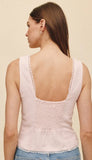 Fitted Bodice Top With Smock Back