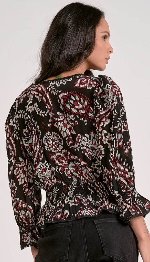3/4 Sleeve Fitted Top