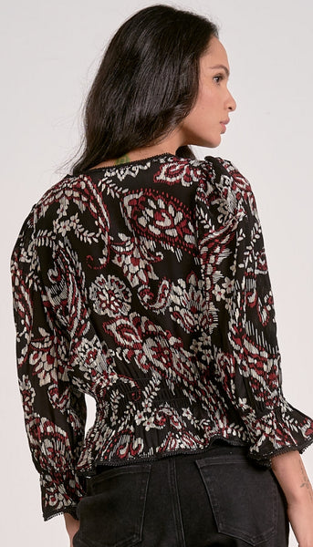 3/4 Sleeve Fitted Top