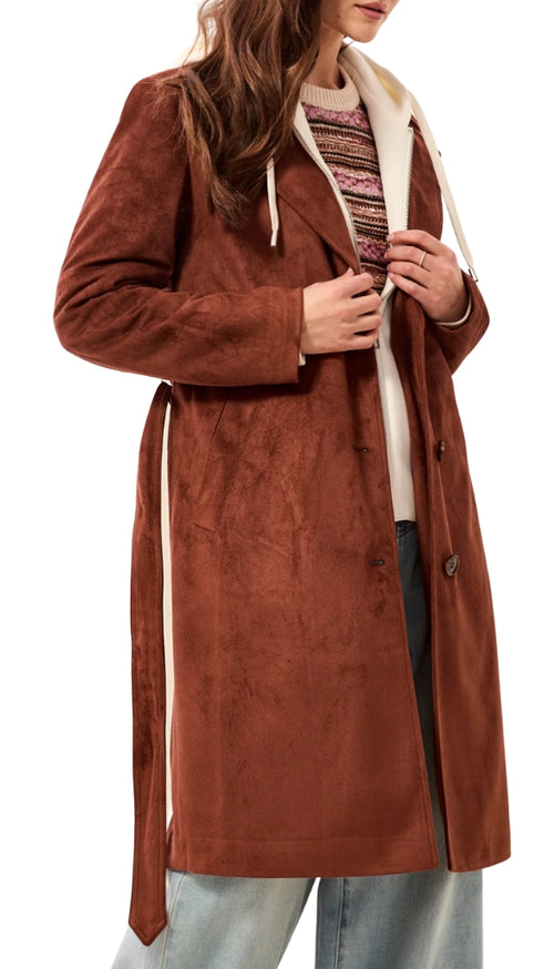 Trench Coat With Removable Hood