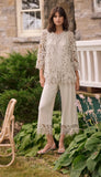 Culotte Pants With Lace Hem