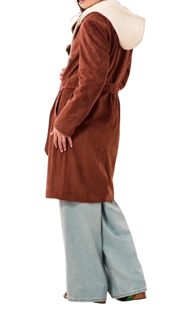 Trench Coat With Removable Hood