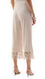 Culotte Pants With Lace Hem