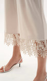 Culotte Pants With Lace Hem