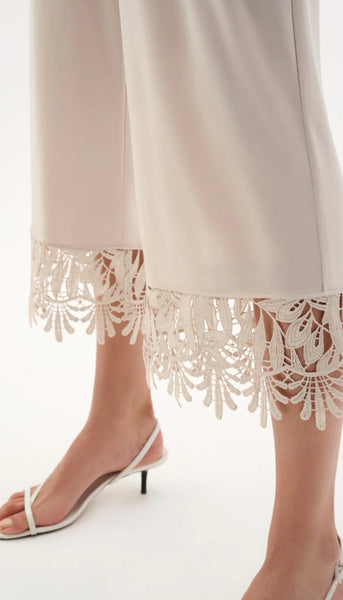 Culotte Pants With Lace Hem