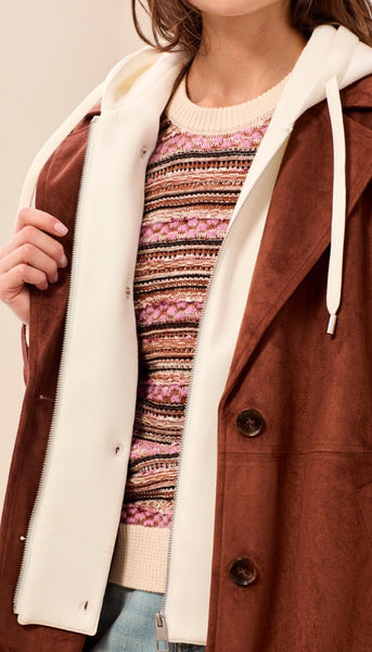 Trench Coat With Removable Hood