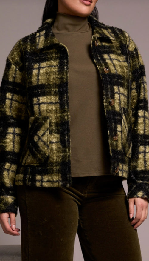 Long Sleeve Button Front Jacket With Lining