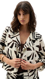 Tropical Print Boxy Blazer