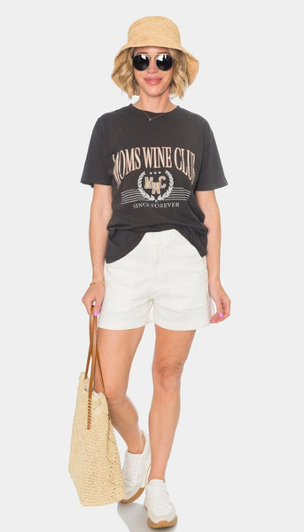 Boyfriend Moms Wine Club Tee