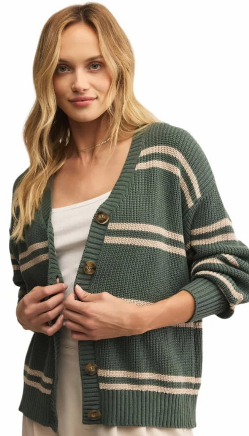 Boyfriend Striped Cardigan