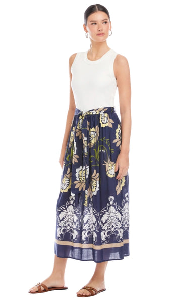 Seline Contrast Midi Dress