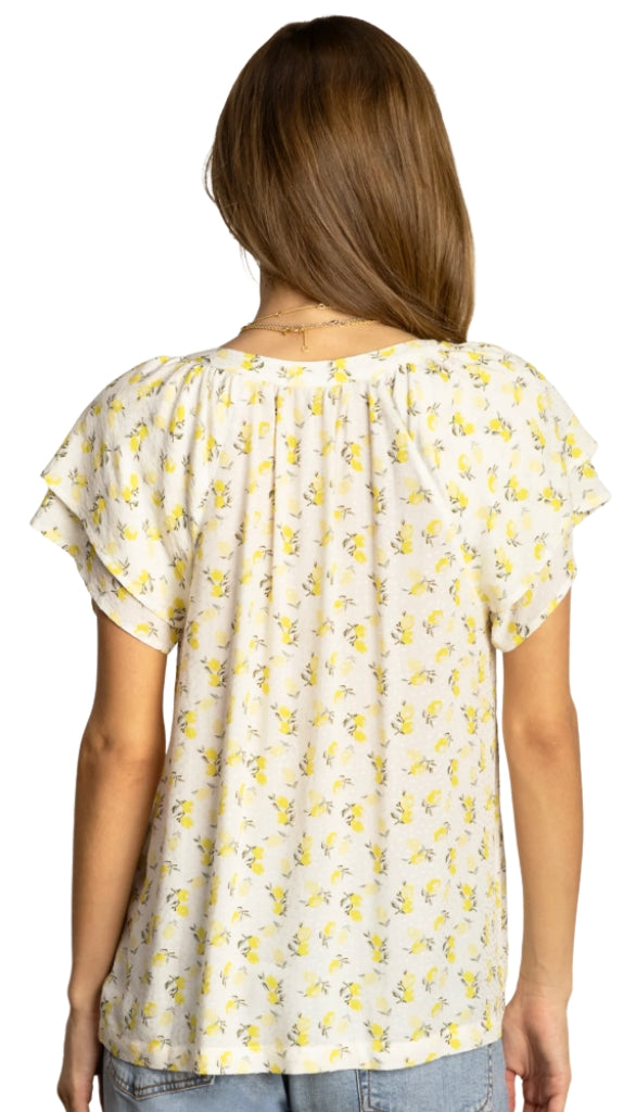 Lemons Charlie Ruffle Top