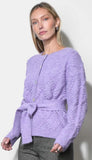 Bonnie Pompom Belted Cardigan