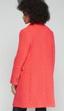 Diagonal Stripe Wool Coat