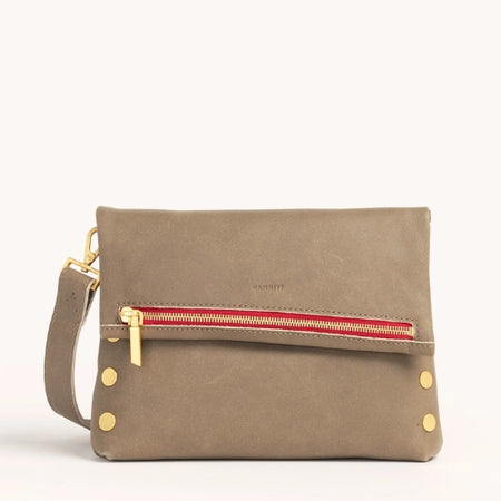 5 North Wallet-Black, Brushed Gold, Red Zip