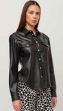 Anna Faux Leather Shirt