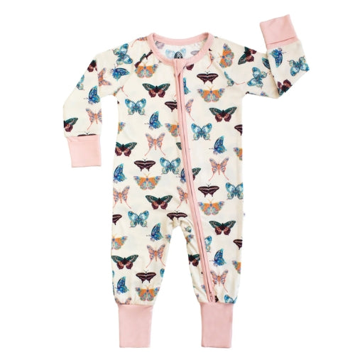 Wings of Paradise Butterflies Romper 3-6M