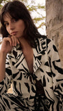 Tropical Print Boxy Blazer