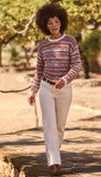 Crew Neck Sweater With Contrast Rib