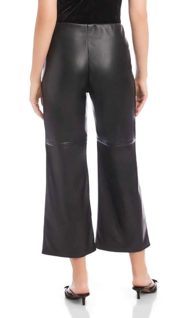 Faux Leather Cropped Pants