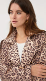 Leopard Short Trench Coat