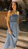 Bayside Chambray Maxi Dress