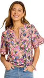 Garden Oasis Flutter Sleeve Top
