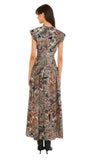 Tapestry Flowers Sleeveless Maxi Dress
