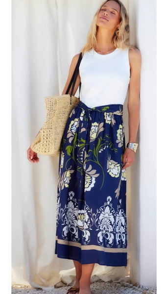 Seline Contrast Midi Dress