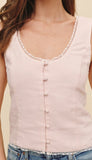 Fitted Bodice Top With Smock Back
