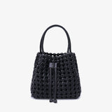 Perrie Bucket Mini Woven Square - Black