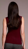 Textured Sleeveless Mock Neck