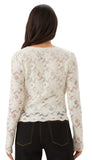 Floral Burnout V Neck Top