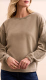 Crew Neck Applique Detail