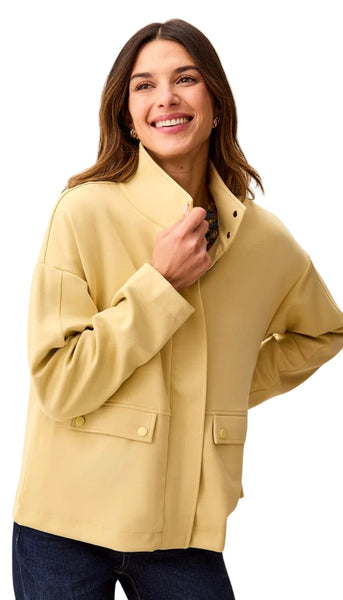 Long Sleeve Zip Front Coat With Lining