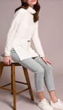 Long Sleeve Turtle Neck Combo Top