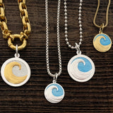 Medium Pendant-Wave, Mix Metal