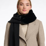 Knitted Scarf With Faux Fur Detail