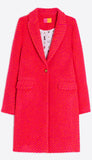 Diagonal Stripe Wool Coat